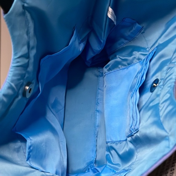 Della Q Silk striped small handbag purse‎ tote - Picture 4 of 9